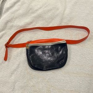 Clare Vivier fanny pack - navy and blood orange